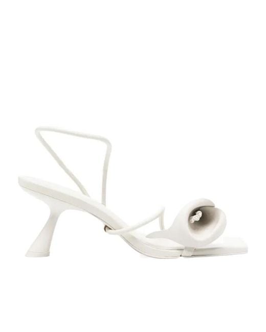 Cult Gaia White 80Mm Ria Spiral Strap Sandals