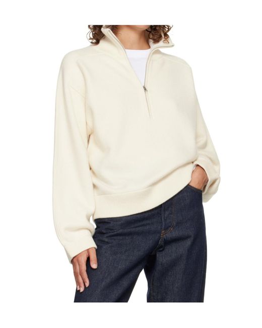 Loulou de Saison White Dries Zipped Jumper