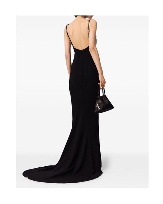 Stella McCartney Blue Embellished V-Neck Dress