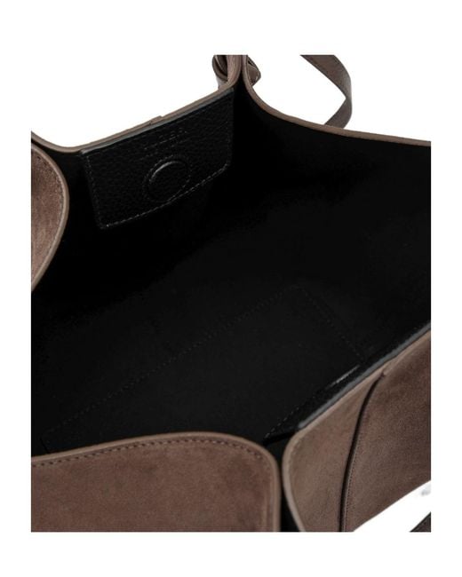 Yuzefi Brown Mochi Drawstring Shoulder Bag