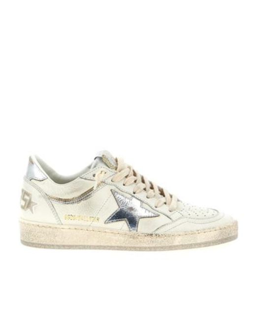 Golden Goose Deluxe Brand White Ball Star Lace-Up Sneakers