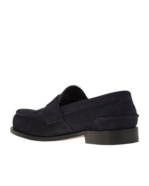 Church's Black Round Head Loafer Shoes for men