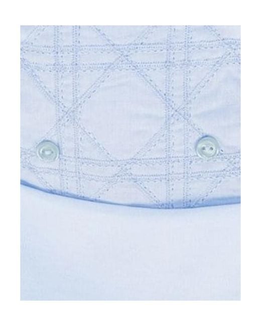 Dior Blue Check Stitching Hat