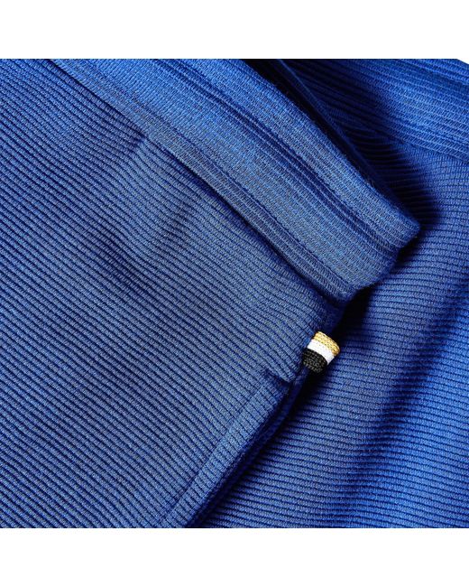 Boss Blue Knit Knee-Length Shorts for men