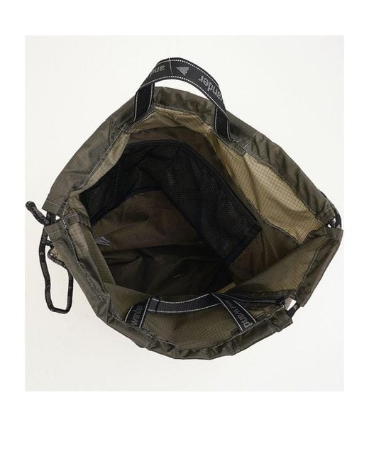 And Wander Green Drawstring Tote Bag for men