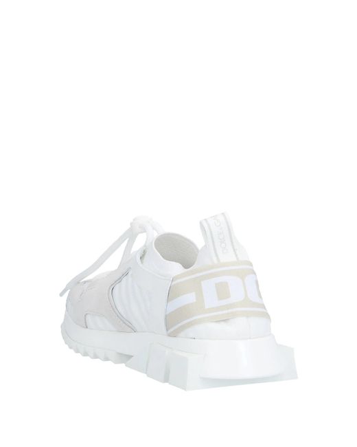 Dolce & Gabbana White Solid Color Sneakers