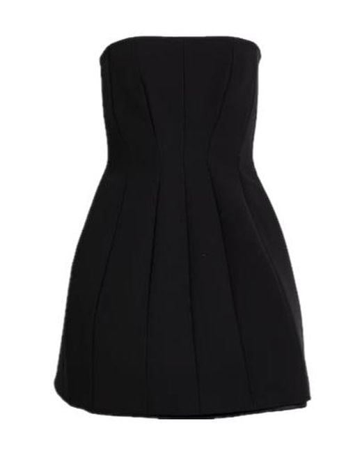 Max Mara Black Strapless Sleeveless Flare Skirt