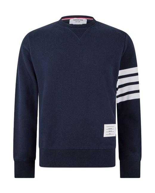 Thom Browne Blue Neck Sweatshirt for men