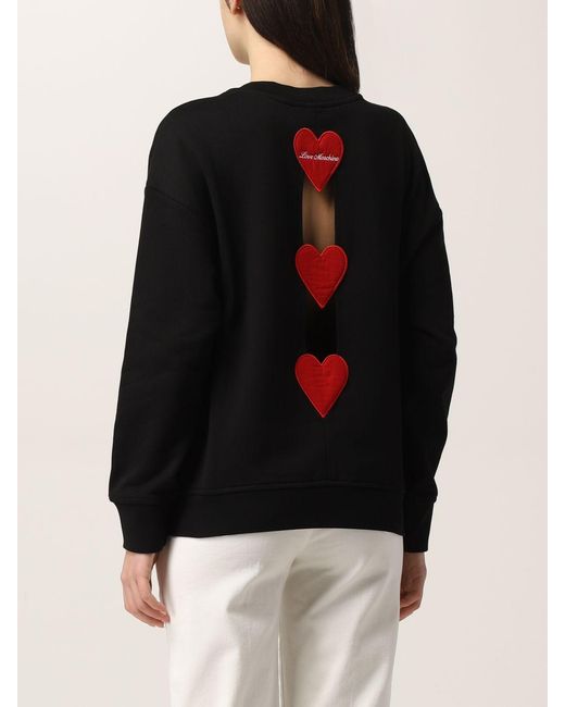 Moschino Black Round-Necked Logo Sweater