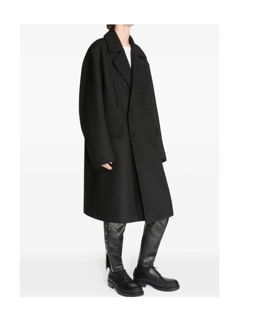 Dries Van Noten Black 'Racos' Coat for men