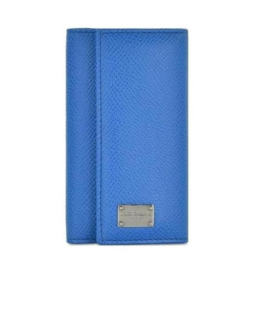 Dolce & Gabbana Blue Logo Details Key Bag for men