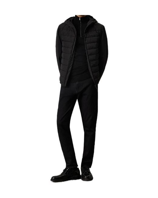 Calvin Klein Black Technical Twill Hooded Jacket for men
