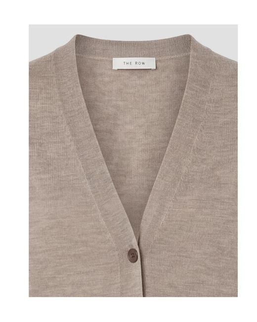 The Row Brown V-Neck Sweater