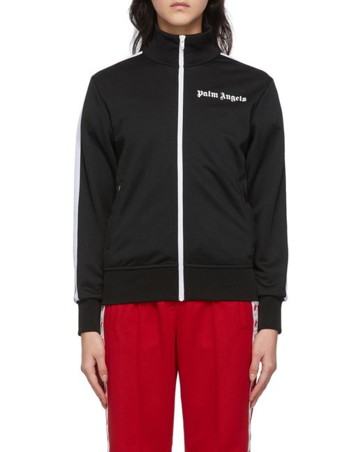 Palm Angels Black Side-Stripe Track Jacket