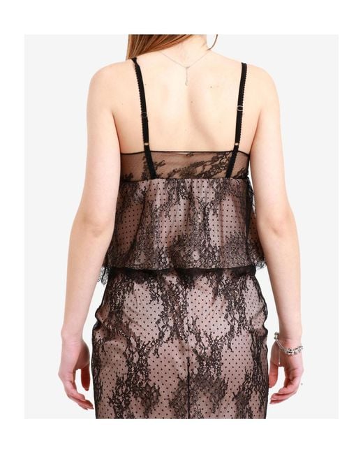 Aniye By Brown Lace Crop Top