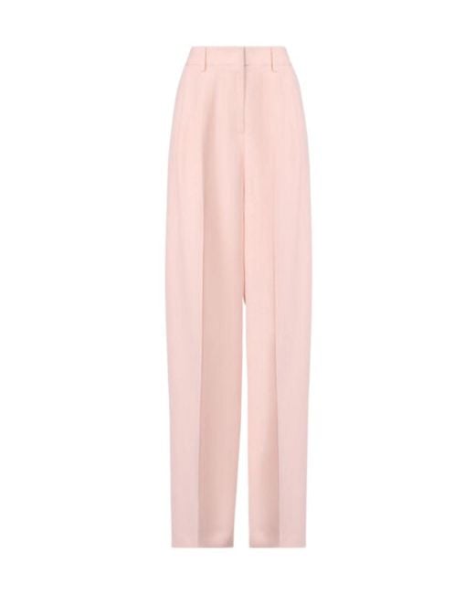 Fabiana Filippi Pink Pleated Tailored Pants