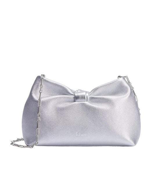 Dior Gray Or Small Bow Bag