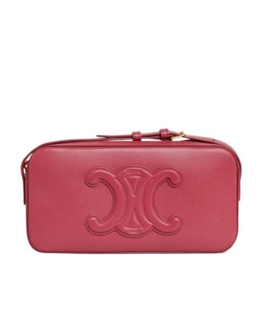 Céline Red Logo Camera Shoulder Bag