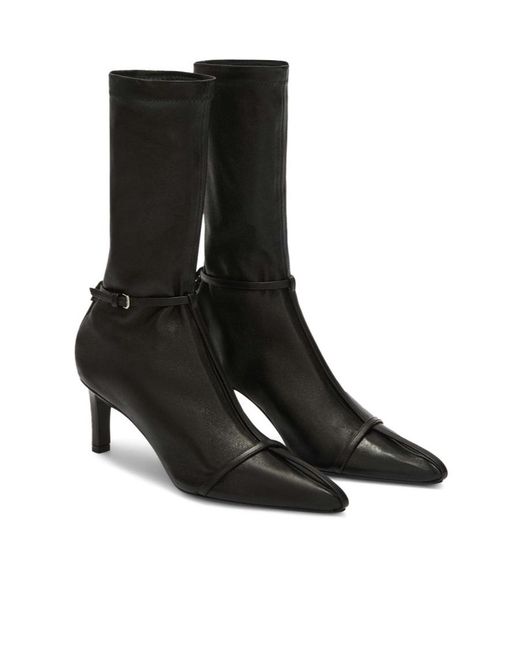 Jil Sander Black Slip-On Ankle Boots
