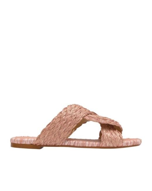 Castaner Pink Padme Woven Flat Sandals