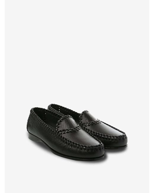 Hereu Black Braided Loafers