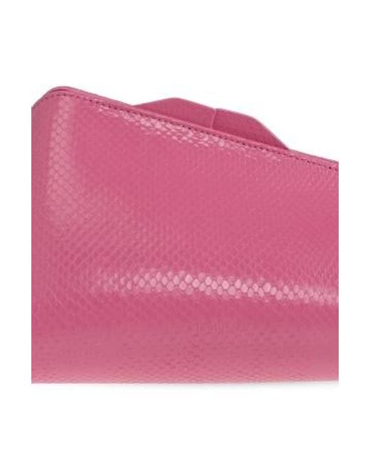 The Attico Pink The 8 30 Pm Textured Clutch Bag