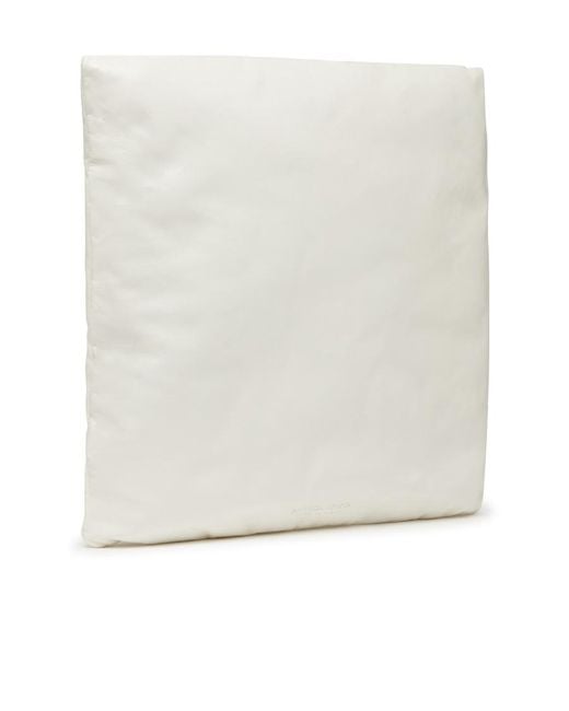 Bottega Veneta White Logo Square Clutch