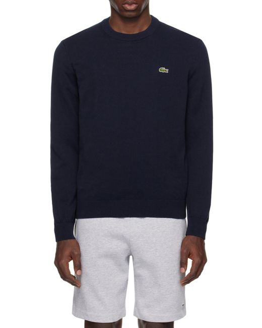Lacoste Blue Logo Round Neck Sweater for men