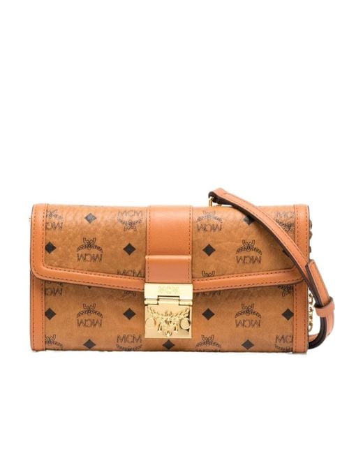 MCM Brown Tracy Chained Wallet