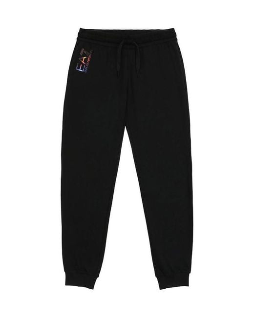 EA7 Black Logo Printed Sweatpants