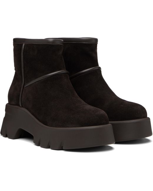 Gianvito Rossi Black Round Toe Ankle Boots