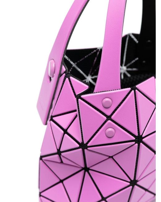 Issey Miyake Pink Geometric-Design Tote Bag