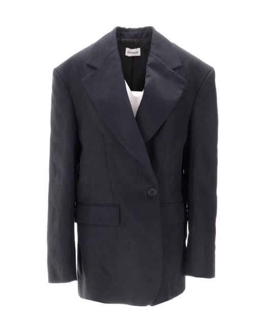 P.A.R.O.S.H. Blue Single-Breasted Blazer