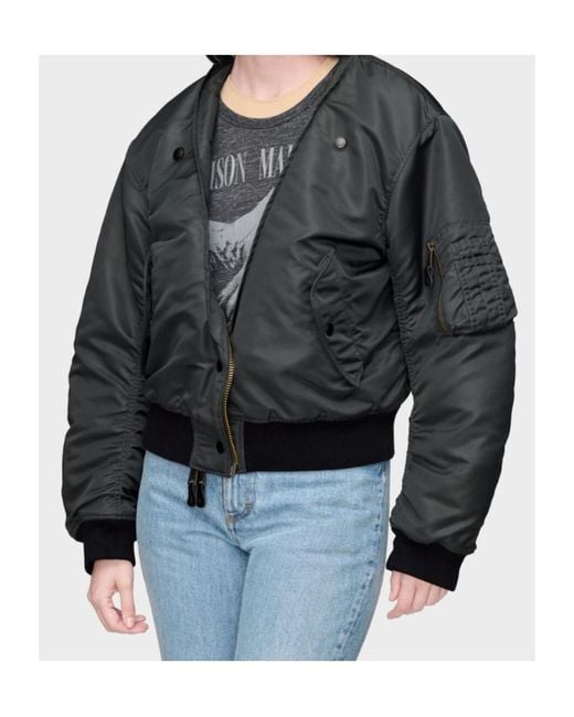 Maison Margiela Black Reversible Bomber Jacket