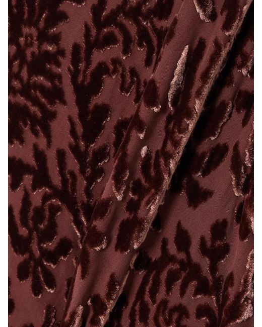 Veronica Beard Purple Jolynn Devoré-Velvet Maxi Dress