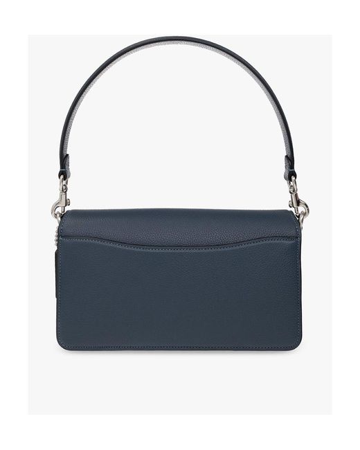 COACH Blue Tabby Logo Plaque Shoulder Bag