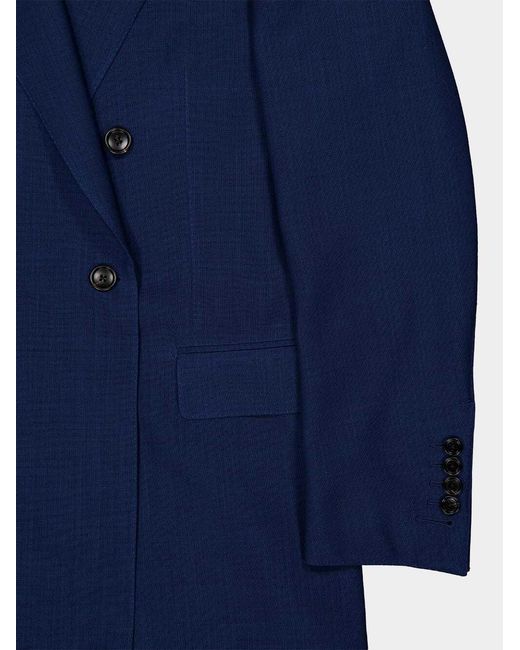 Tom Ford Blue Double-Breasted Wool Blazer for men