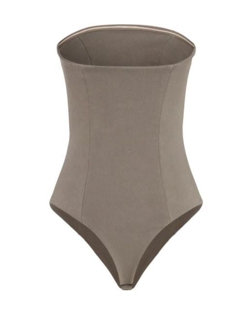 Entire studios Gray Pipette Strapless Bodysuit