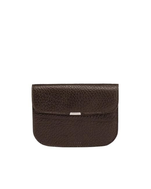 Lemaire Brown Grained-Leather Wallet