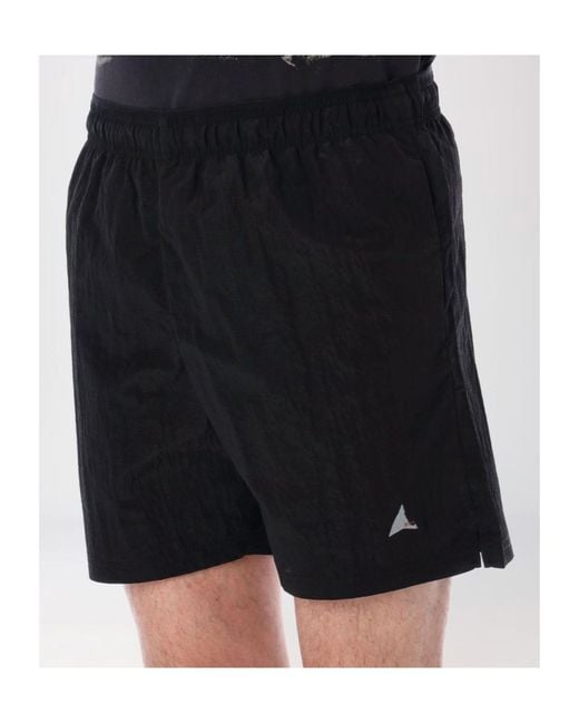 Roa Black Helder 5 Inch Elastic Waist Shorts for men
