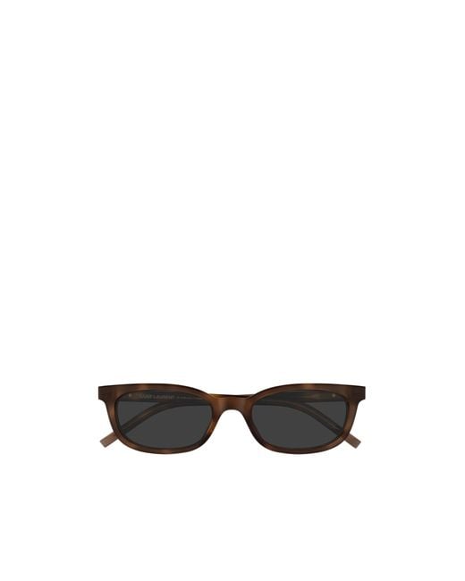 Saint Laurent White Eyewear Rectangle Frame Sunglasses for men