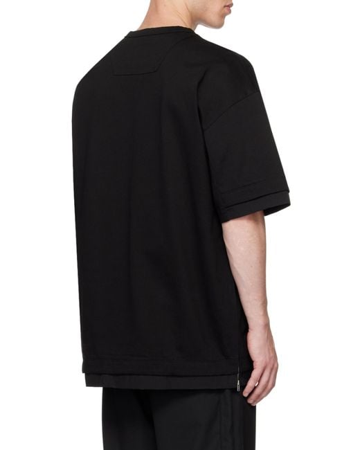 Juun.J Black Open-Necked Shirt for men