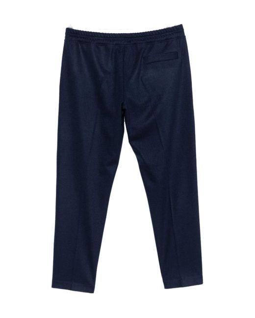 Eleventy Blue Elasticated-Waistband Trousers for men