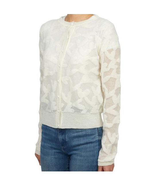Max Mara White Long-Sleeved Cardigan