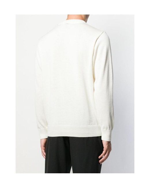 Paul & Shark White Button Shoulder Jumper for men
