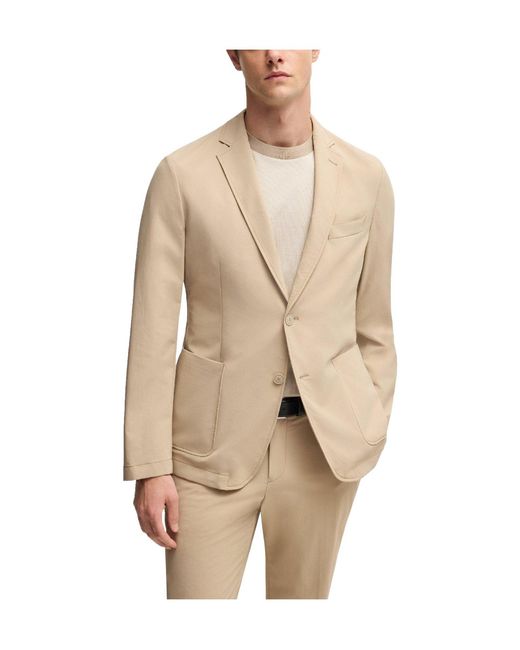 Boss Natural Single-Breasted Blazer for men