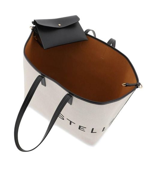 Stella McCartney Natural Logo-Printed Tote Bag