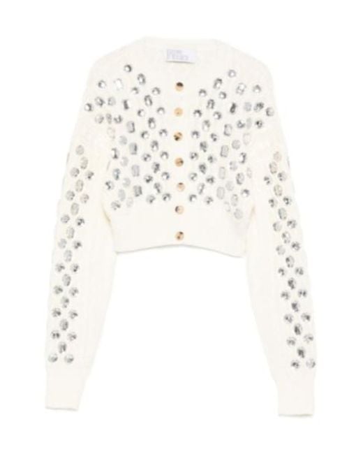 GIUSEPPE DI MORABITO White Embellished Button Cardigan