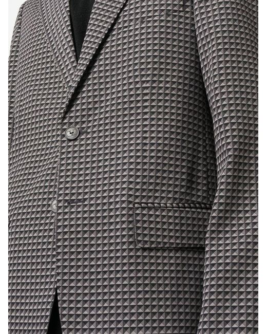 Valentino Gray Houndstooth Blazer for men