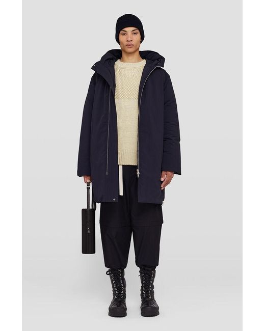 Jil Sander Blue Zipper Long Style Down Jacket